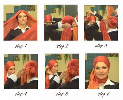 آموزش تصویری بستن شال و روسری