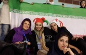 بازیگران زن و مرد در ورزشگاه آزادی در دیدار ایران و آلمان / عکس