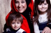 مرجانه گلچین و فرزندانش/ عکس