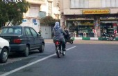 زن موتورسوار در خیابان های تهران/تصاویر