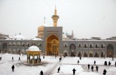 عکس بسیار زیبا از یک روز برفی در حرم امام رضا (ع)