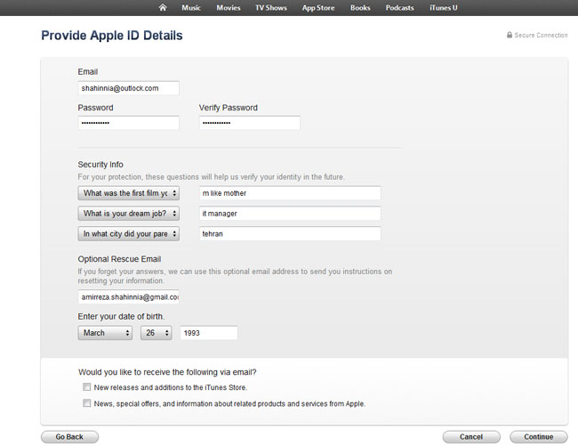 آموزش ساخت apple ID + عکس