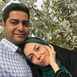 عکس عاشقانه آزاده نامداری و همسرش در فضای باز
