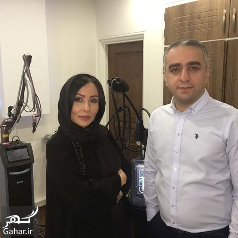 عکس جدید پرستو صالحی در کنار دکتر پوست و مویش