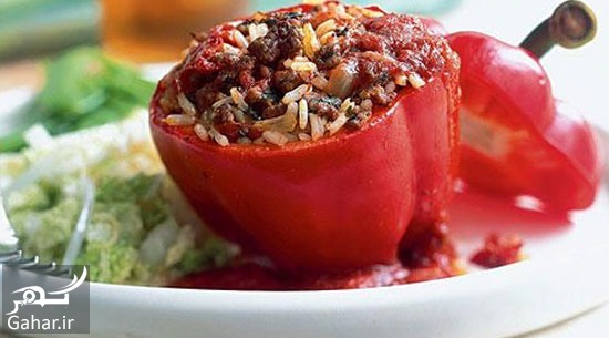 دستور تهیه فلفل دلمه ای شکم پر