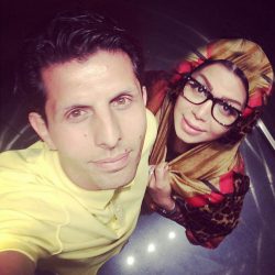عکس جدید وحید طالب لو و همسرش و فرزندش لیام
