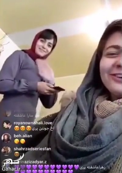 سوتی جنجالی مصطفی زمانی و پریناز ایزدیار در لایو اینستاگرام