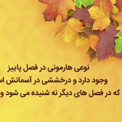 پیام و متن زیبا در مورد پاییز