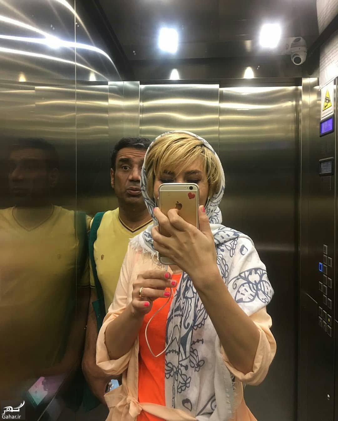 عکس نصفه و نیمه نصرالله رادش و همسرش