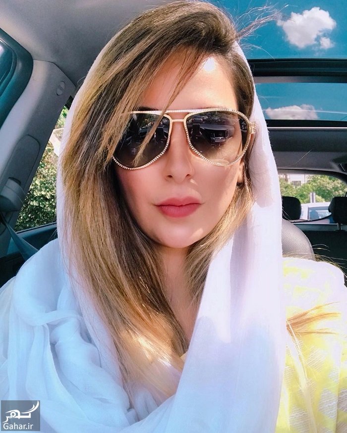 سلفی سمانه پاکدل داخل ماشین شخصی اش
