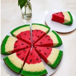 طرز تهیه کیک هندوانه تابه ای