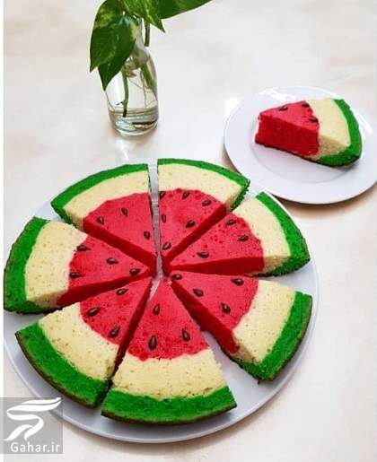 طرز تهیه کیک هندوانه تابه ای