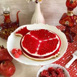 طرز تهیه چیز کیک یلدایی + فیلم آموزش