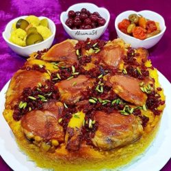 دستور پخت ته انداز مرغ زعفرانی