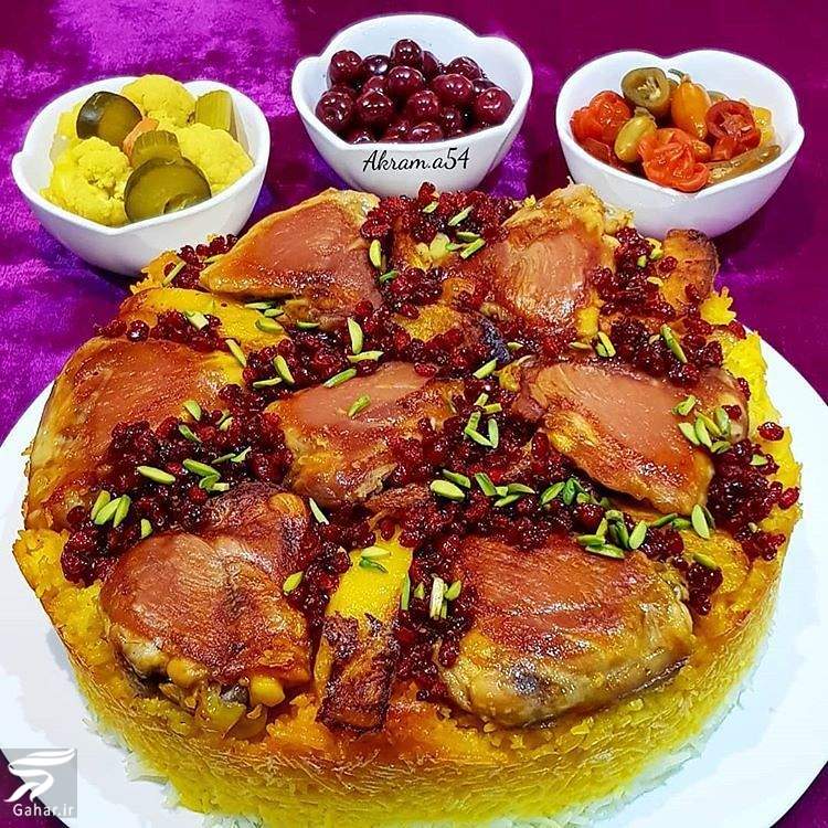 دستور پخت ته انداز مرغ زعفرانی