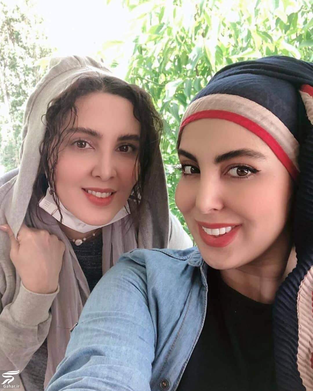 عکسهای جدید لیلا بلوکات بعد از شکست کرونا در کنار خواهرش