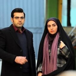 بازیگر نقش جواد در سریال بچه مهندس به همراه همسرش