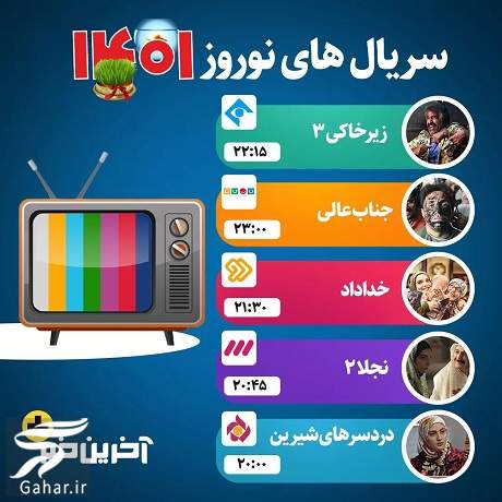 زمان پخش سریال های نوروز 1401 + معرفی سریال
