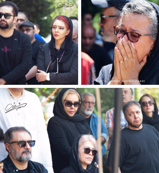 عکسهای مراسم خاکسپاری فریماه فرجامی با حضور هنرمندان