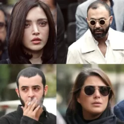 عکسهای بازیگران در مراسم تشییع آتیلا پسیانی