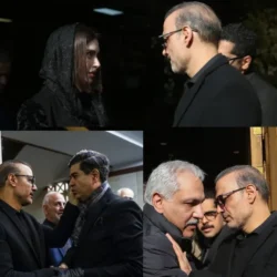 عکسهای بازیگران در مراسم ختم همسر علیرضا قربانی