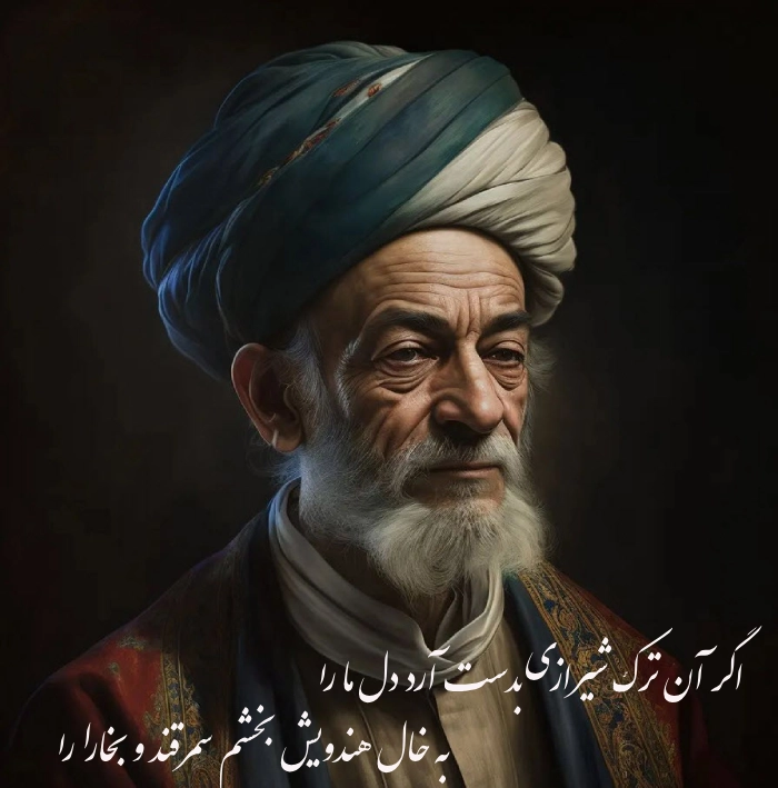 شعر اگر آن ترک شیرازی + مجادله شعرا با حافظ