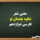 معنی شعر شکوه چشمان تو فارسی دوازدهم [کامل با آرایه ها]