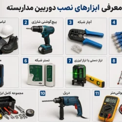 ابزار نصب دوربین مداربسته؛ راهنمای جامع انتخاب ابزارهای کاربردی برای نصب اصولی