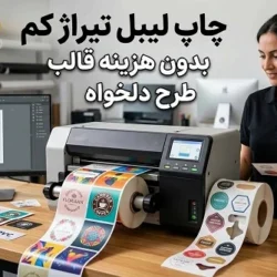 چاپ لیبل تیراژ کم بدون هزینه قالب؛ راهنمای سفارش چاپ برچسب با طرح دلخواه